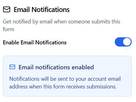 Email Notifications Screenshot